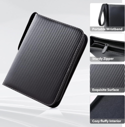 Trading Card Binder, 400 Pockets Card Binder Sleeves with Zipper, Double Sided P - Image 4