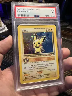 Pichu 12/111 PSA 7 NM Pokemon Card - TCG 2000 Neo Genesis - Unlimited Holo WOTC - Image 2