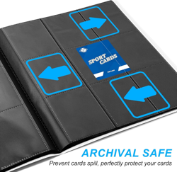 Card Binder 9 Pocket, Collectible Trading Card Album with 360 Pocket, Baseball C - Image 3