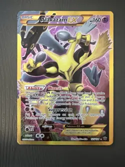 Pokemon TCG Alakazam EX Holo Ultra Rare 2016, 125/124 Card - Image 1