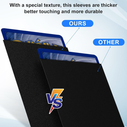Black Card Sleeves Fit for MTG, 300 Pack Perfect Fit Standard Card Sleeves for T - Image 4