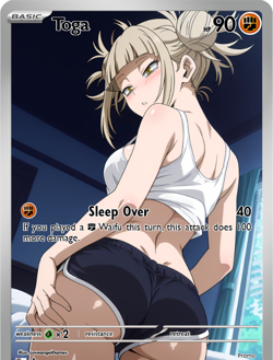 LoveangelGames-Season 2- Custom Card- Waifu Universe- Toga Sleepover - Image 1