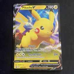 Pikachu V SWSH061 SWSH: Sword & Shield Promo Cards Holo NM - Image 1