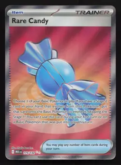 Rare Candy 175/132 Ultra Rare Mega Evolution Pokemon Card - Image 1