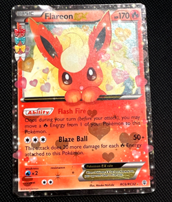 HP+ 2016 holo card Flareon EX RC6-32 Generations Radiant Collection Holo - Image 1