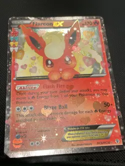 HP+ 2016 holo card Flareon EX RC6-32 Generations Radiant Collection Holo - Image 2