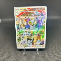 Pokemon Machoke 177/165 SV Scarlet & Violet 151 Illustration Rare Holo Card - Image 1