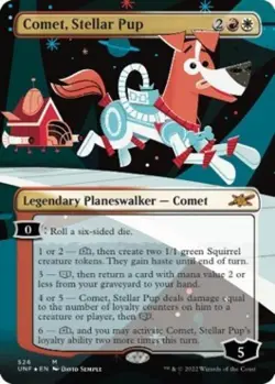 MTG English Comet, Stellar Pup (Borderless) (Galaxy Foil) NM Foil Unfinity - Image 1