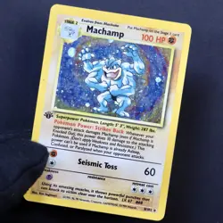 Machamp 8/102 Base Set Holo Rare 1st Edition WOTC 1999 Pokemon Card LP - Image 3