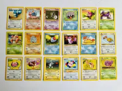 Vintage Pokemon Cards Lot of 18 Uncommon & Common WOTC 1995-2001 ungraded VG+ - Image 1