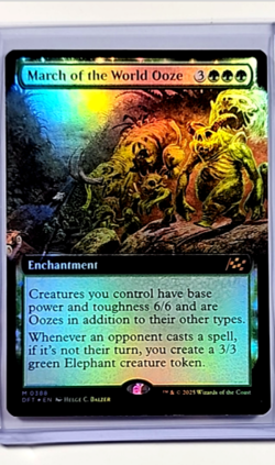 MTG Magic the Gathering Aetherdrift Extended Art Foil March of the World Ooze - Image 1