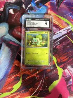 CGC 9 Bulbasaur 046 Scarlet & Violet 151 Promo Black Star Card Cosmo Holo - Image 1