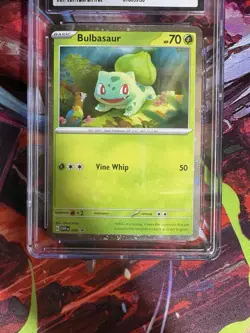 CGC 9 Bulbasaur 046 Scarlet & Violet 151 Promo Black Star Card Cosmo Holo - Image 2