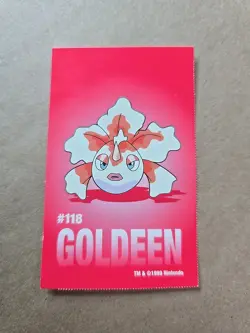 Goldeen Pokemon 1999 Game Freak Creatures 1999 Sticker Pokemon Card #118 Rare - Image 1