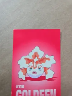 Goldeen Pokemon 1999 Game Freak Creatures 1999 Sticker Pokemon Card #118 Rare - Image 2