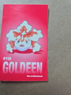 Goldeen Pokemon 1999 Game Freak Creatures 1999 Sticker Pokemon Card #118 Rare - Image 4