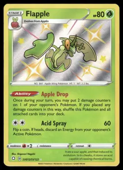 Pokemon Cards Flapple SV013/SV122 Shining Fates Shiny Rare NM - Image 1