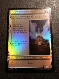 Magic: The Gathering FFIX Summon Alexander & Crystal Fragments Enchantment Cards - Image 1