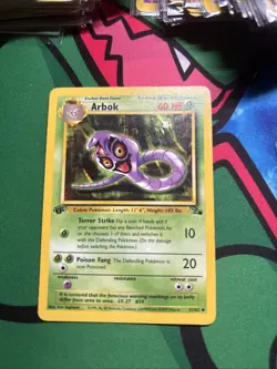 Arbok 31/62 Uncommon 1st Edition Fossil Pokemon Card LP - Image 1