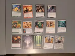 14 Unhinged. Magic the Gathering Card Inc Full Art Swamp And Forest. - Image 1