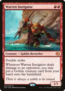 Warren Instigator [Duel Decks: Merfolk vs. Goblins] Magic MTG - Image 1