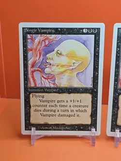 ⚫⚫⚫ (4) 1994 MAGIC The Gathering SENGIR VAMPIRE REVISED 3RD EDITION PLAYED⚫1 - Image 2