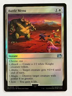 Battle Menu FINAL FANTASY Foil MTG LP - Image 1