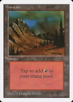 Mountain (#299) Unlimited Edition HP MTG - Image 1