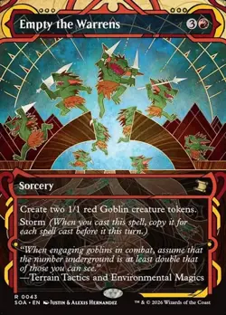 Empty the Warrens - Foil Extended Art SOA NM MTG - Image 1