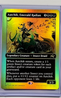 MTG Magic the Gathering Aetherdrift First Place Foil #473 Aatchik Emerald Radian - Image 1