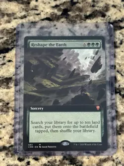 MTG English Reshape the Earth (Extended Art) NM Normal Commander Legends - Image 1