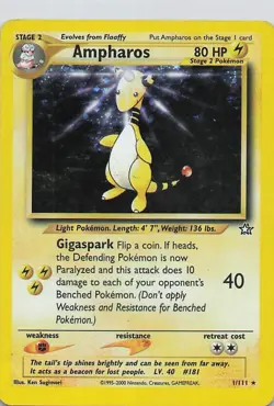 Ampharos - 1/111 Neo Genesis 2000 WOTC - Holo - Pokemon TCG - Image 1