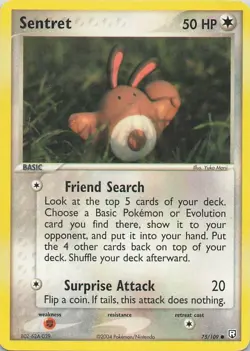 Pokemon Tcg Sentret 75/109 ex Team Rocket Returns Non Holo - Image 1
