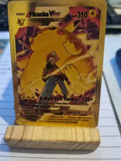 Pikachu Vmax TG17/TG30 Pokemon Gold Card Brand New Fan Art - Image 1