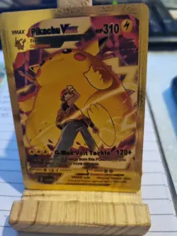 Pikachu Vmax TG17/TG30 Pokemon Gold Card Brand New Fan Art - Image 3