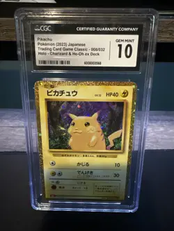 Pikachu 008/032 Pokemon TCG Classic: Charizard Holo Gem Mint 10 - Image 1