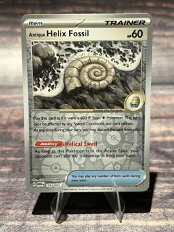 Antique Helix Fossil 153/165 Reverse Holo SV: Scarlet & Violet 151 Pokemon Card - Image 1
