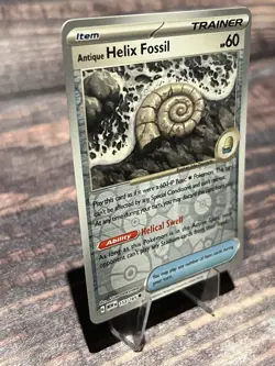 Antique Helix Fossil 153/165 Reverse Holo SV: Scarlet & Violet 151 Pokemon Card - Image 2