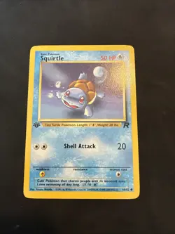 Pokemon TCG Team Rocket 68/82 Squirtle 1st Edition NM - Image 1