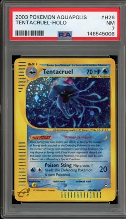 Pokemon Tentacruel Aquapolis Holo Rare #H26 PSA 7 - Image 1