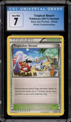 Pokemon Tropical Beach 2011 World Championships GERMAN Promo BW28 CGC 7 - Image 1