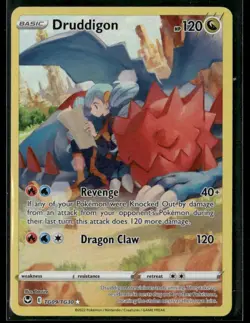 2022 Pokemon Silver Tempest Druddigon #TG09/TG30 Ultra Rare - Image 1