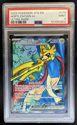 2025 Pokemon Journey Together Hop's Zacian ex Ultra Rare #176/159 PSA 9 - Image 1