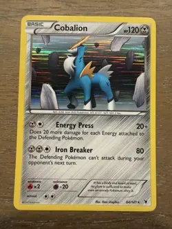 Pokemon Noble Victories Holo Rare Card - Cobalion 84/101 - Image 1