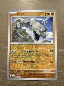 Onix 095/165 Uncommon 151 Pokemon Reverse Holo Near Mint - Image 1