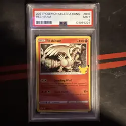 PSA 9 MINT Reshiram 002/025 HOLO RARE Celebrations Pokemon Card 324 - Image 1