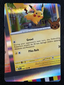 NFC Miscut - Pikachu - Holo - Trick Or Trade 2023 - Error - Pokemon TCG - Image 2