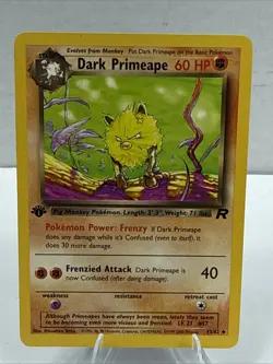 1st Edition Dark Primeape 43/82 - Team Rocket - Near Mint - Image 1