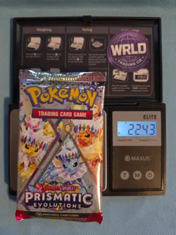 Heavy 22.43g Pokemon Prismatic Evolutions Booster Pack Sealed! God Pack!U - Image 1