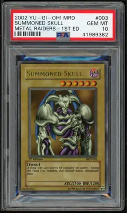Summoned Skull MRD-003 1st Edition Ultra Rare Yugioh PSA 10 *382 - Image 1